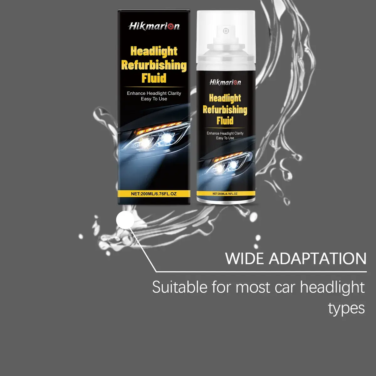 Koplampherstel Vloeistof - Maakt Vergeelde Koplampen Weer Helder 2