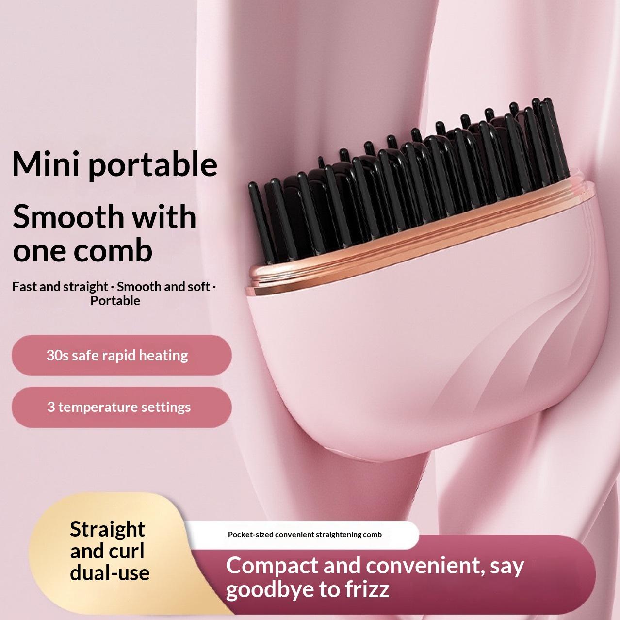 Mini Draadloze Straightener Kam - Perfect Haar Onderweg 2